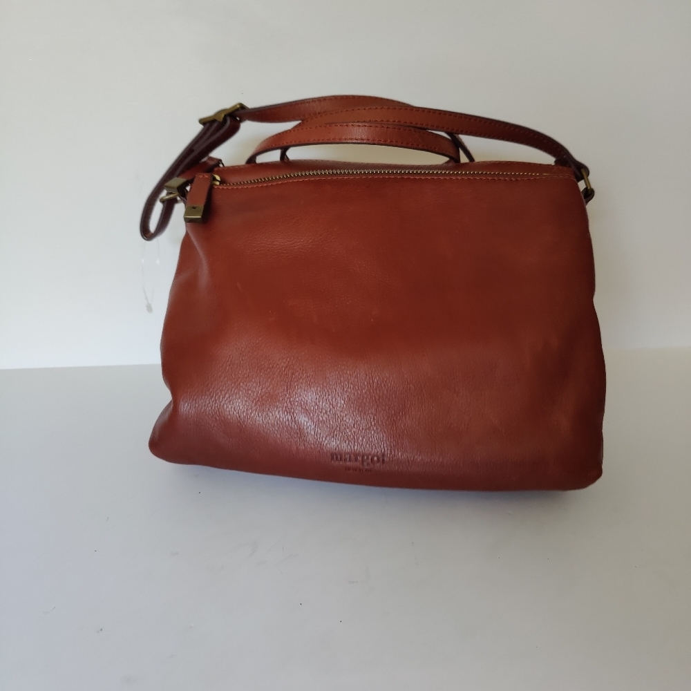 Margot Double Zip in Brandy Crossbody - Picture 6 of 9